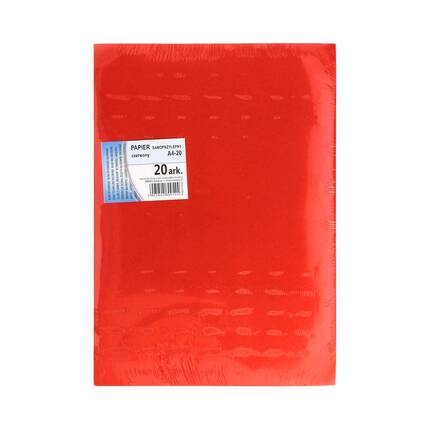 Papier samoprzylepny A4 czerwony (20) Kreska KR2003 01