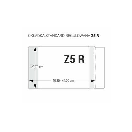 Okładka podręcznikowa Z5 regulowana OZB-50 (25) bezbarwna BF6574 02