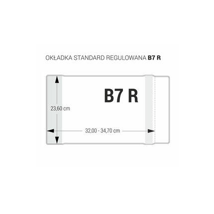 Okładka podręcznikowa B7 regulowana OZB-41 (25) bezbarwna BF7565 02