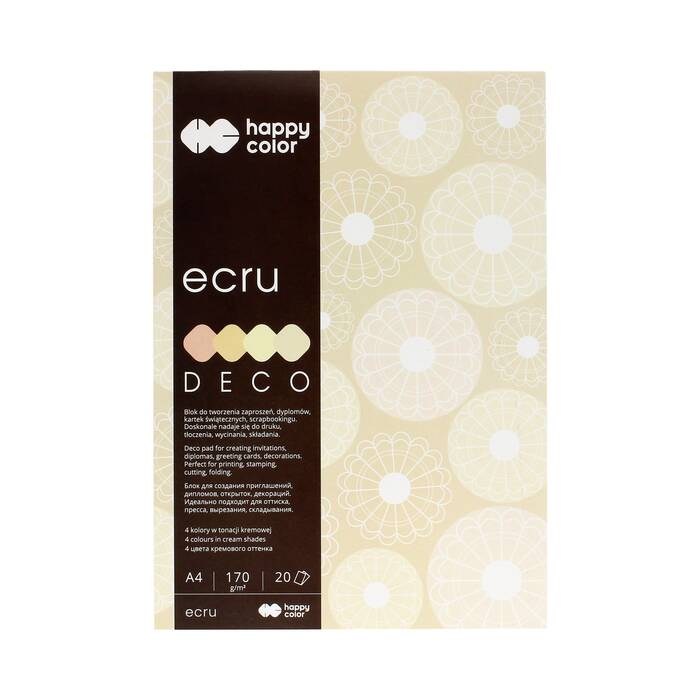 Blok Deco A4/20 Ecru HappyColor ST7653 01