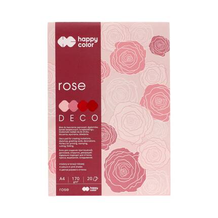 Blok Deco A4/20 4kol róż-czerwień Happy Color 2030-062 ST7676 01