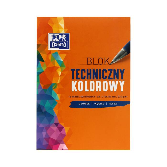 Blok techniczny A4/10 kolor 225g Oxford 400093230 TP1207 01