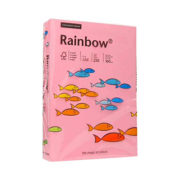 Papier ksero A4 160g różowy Rainbow 55 PI1075 01