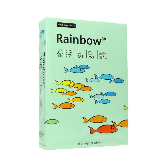 Papier ksero A4 160g przygaszzieleń Rainbow 75 PI1078 01