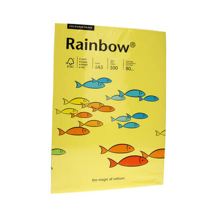 Papier ksero A3 80g żółty Rainbow 16 PI1055 01