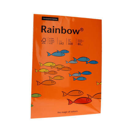 Papier ksero A3 80g pomarańczowy Rainbow 24 PI1057 01