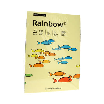Papier ksero A3 80g jasnożółty Rainbow 12 PI1034 01