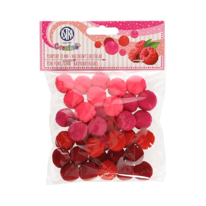 Pompon 20mm Malinowy Chruśniak Astra 335121021 AZ0524 01