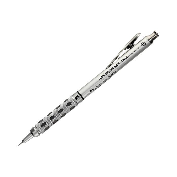 Ołówek automatyczny 0.5mm srebrny Graphgear1000 Pentel PN6674 01
