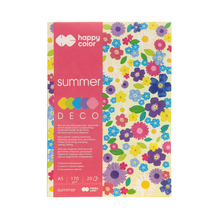 Blok Deco A5/20 5kol 170g HappyColor Summer ST5022 01