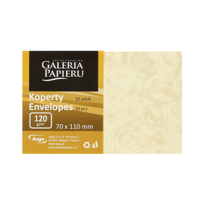 Koperty 70x110 kremowe róże 120g (10) AG7913 02