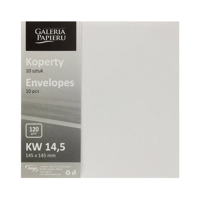 Koperty 145x145 diamentowa biel Millenium 120g (10) AG7915 02