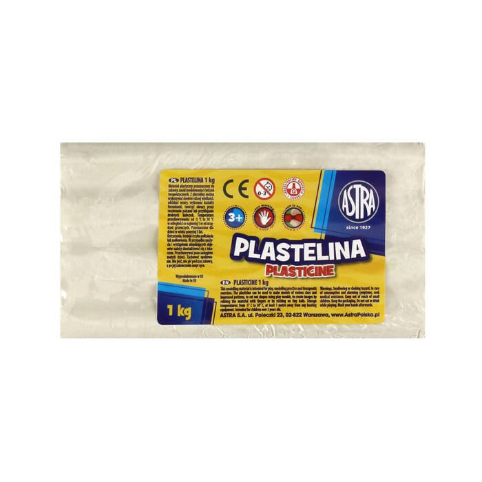 Plastelina 1kg biała luz AZ6180 01