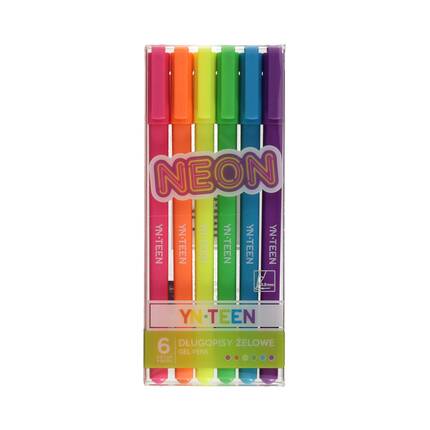 Długopis żelowy neon 6kol YN Teen Interdruk IR8020 01