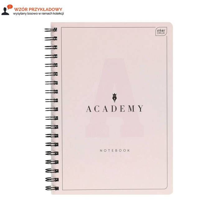 Kołozeszyt B5/100 kratka Academy pastel Interdruk 90g IR1176 01