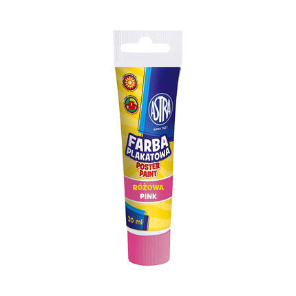 Farba plakatowa różowa 30ml Astra VK1566 01