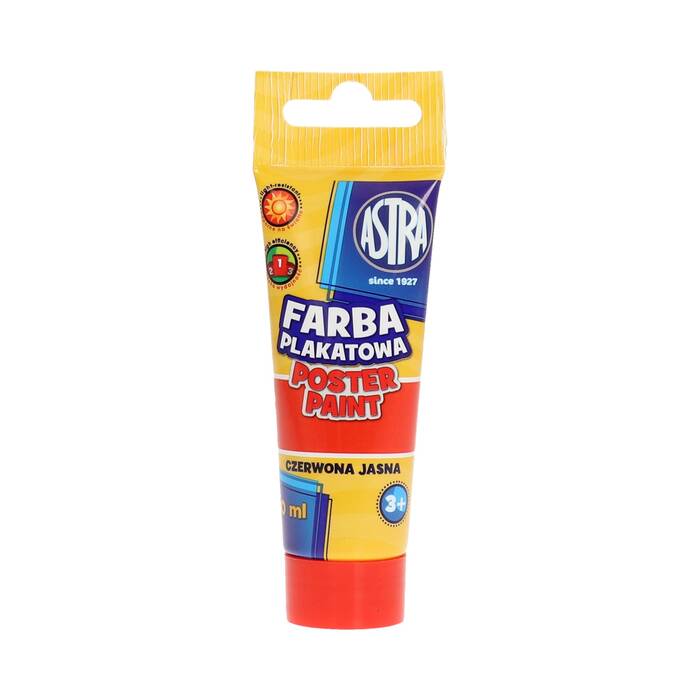 Farba plakatowa jasnoczerwona 30ml Astra AZ5056 01