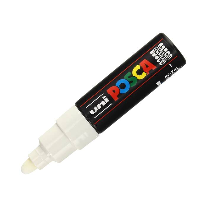 Marker plakatowy 4.5-5.5mm biały okrągły Posca PC-7M UN1162 02