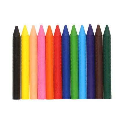 Kredki świecowe 12kol trójkatne Jumbo Faber Castell 122540 FC1091 02