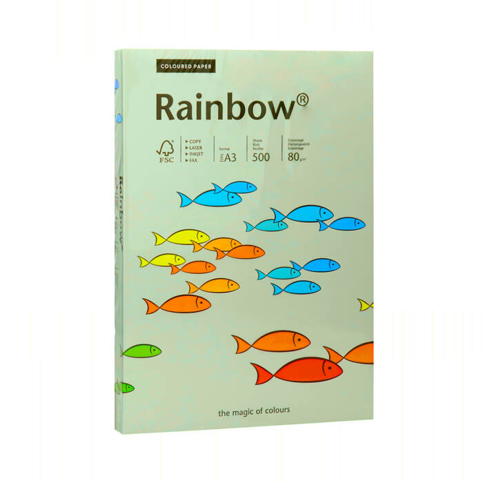 Papier ksero A3 80g przygaszona zieleń Rainbow 75 PI1047 01