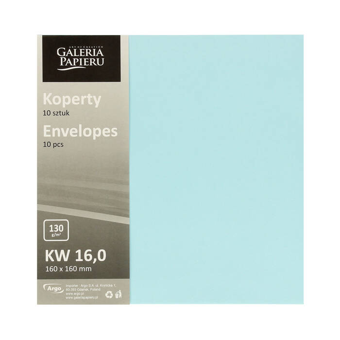 Koperty 160x160 niebieskie satyna gładkie 130g (10) AG7818 02