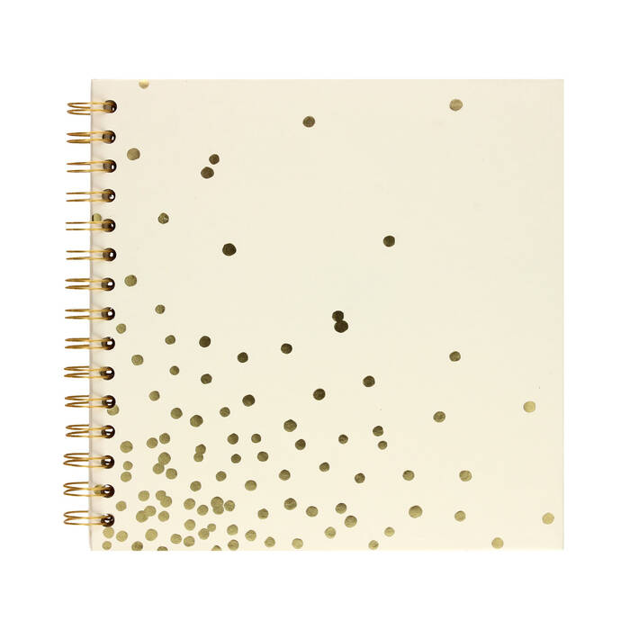 Album spirala 20x20/30 kremowe 180g Happy Color Golden Dots ST1748 01