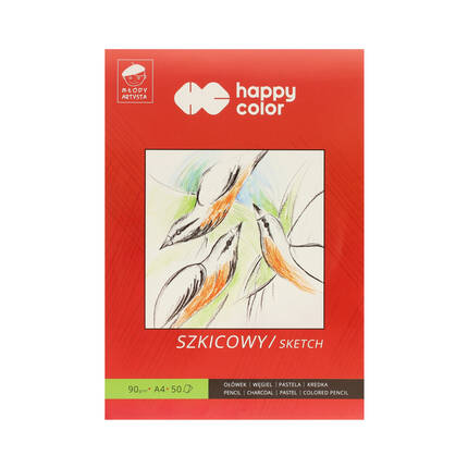 Blok szkicowy A4/50 90g Happy Color Młody Artysta ST6014 01