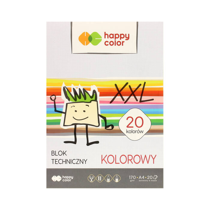 Blok techniczny A4/20 kolor 170g HappyColor ST7582 01