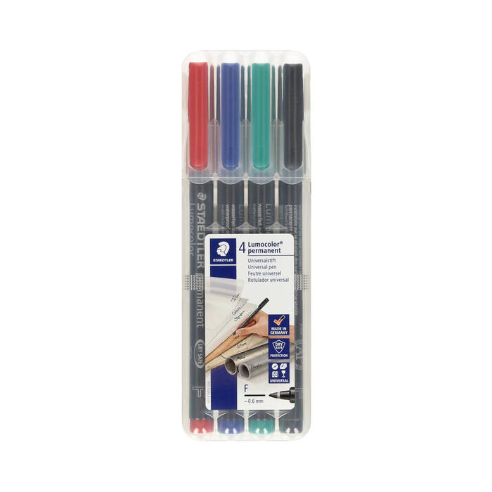 Foliopis 0.6mm 4kol Lumocolor Staedtler F318WP4 ST1140 01