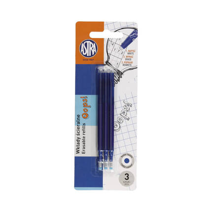 Wkład długopis wymazywalny niebieski (3) OOPS! 201319008 AZ0265 01