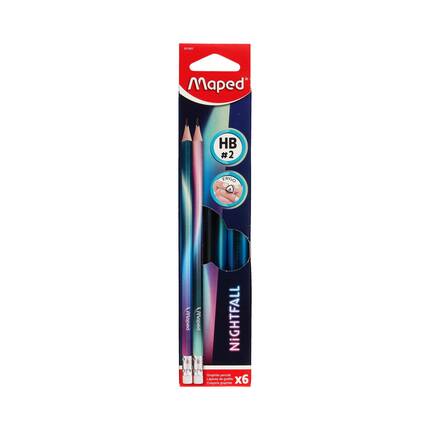 Ołówek HB z/g Nightfall Maped - 6 szt. MA5131 01