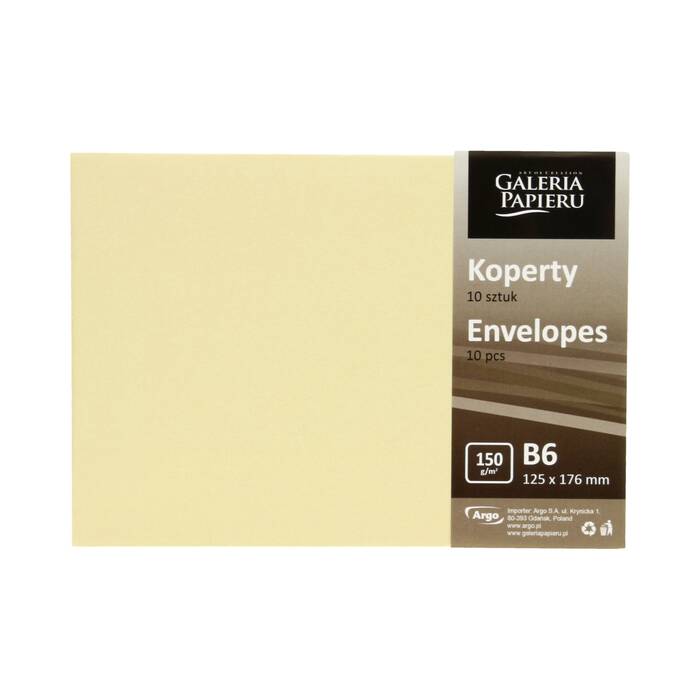 Koperty B6 Pearl kremowe 150g (10) AG6020 03