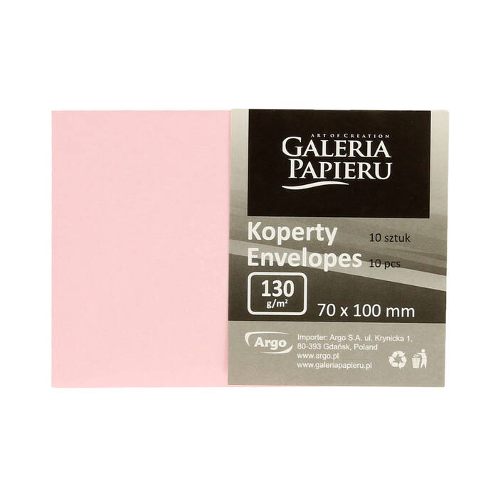 Koperty 70x100 różowe satynowane 130g (10) AG7673 02