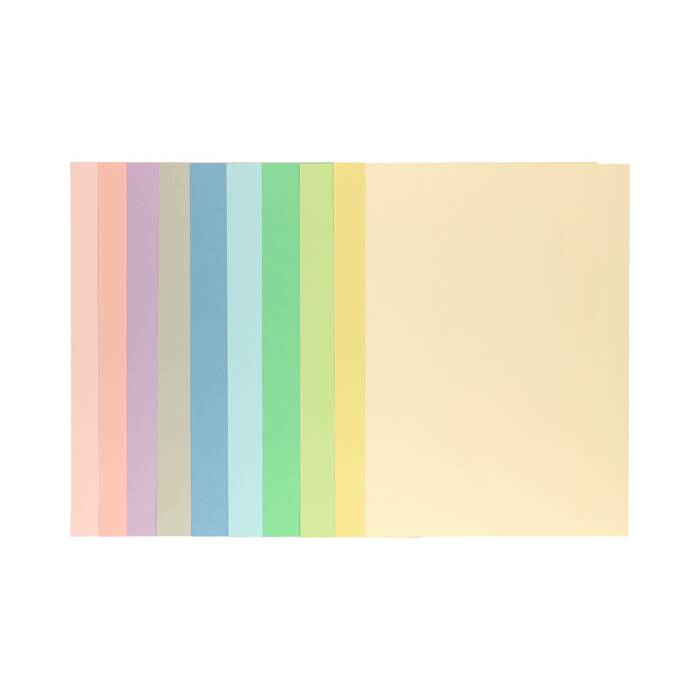Karton ozdobny A4 130g gładki pastel mix (50) AG6014 02