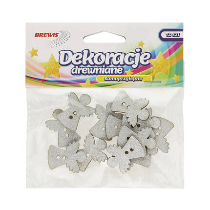 Dekoracje drewniane samoprzylepne Aniołki Brewis DD2 - 12szt. VB7312 01