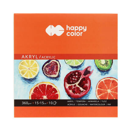 Blok akrylu 15x15/10 360g HappyColor ST7952 01