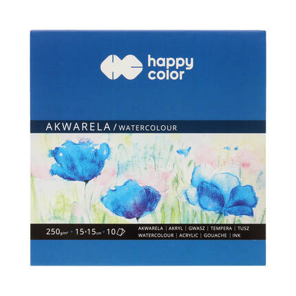 Blok akwarelowy 15x15/10 250g HappyColor ST7951 01