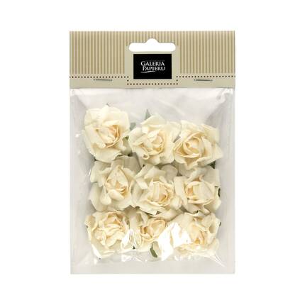 Kwiaty papierowe samoprzylepne Róże kremowe (9) AG4235 01