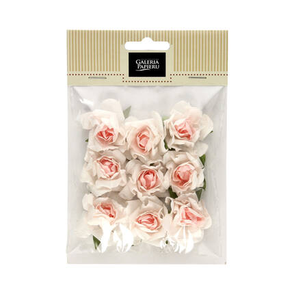 Kwiaty papierowe samoprzylepne Róże różowe (9) AG4236 01