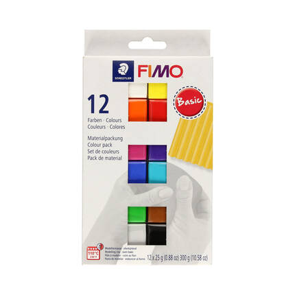 Modelina zestaw 12kol x 25g soft Basic FIMO ST6437 01