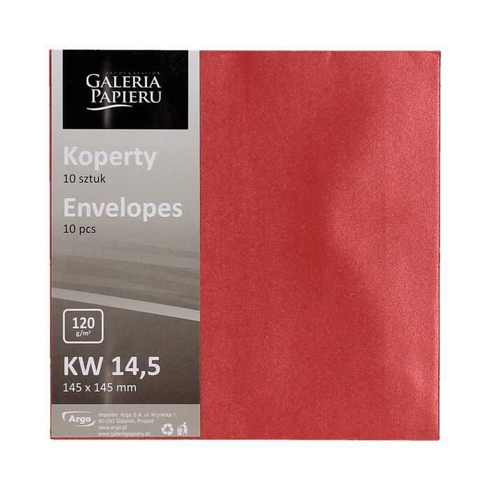 Koperty 145x145 czerwone Pearl 120g (10) AG7695 02