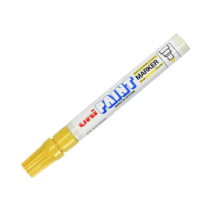 Marker olejowy 2.2-2.8mm żółty okrągły Uni PX20 UN5048 01