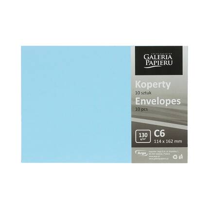 Koperty C6 Gładki niebieski satynowy 130g (10) AG7135 02