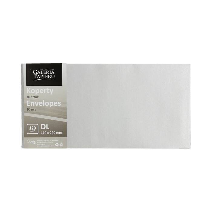 Koperty DL srebrne Pearl 120g - 10 szt. w opak. AG7614 02