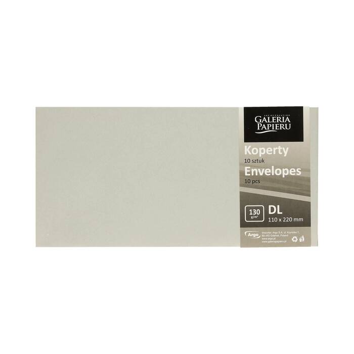 Koperty DL gładkie jasnoszare satynowe 130g (10) AG5068 03