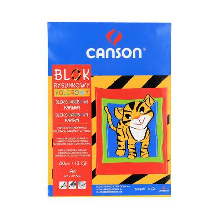 Blok rysunkowy A4/10 kolor 80g Canson 400075200 PR7275 01