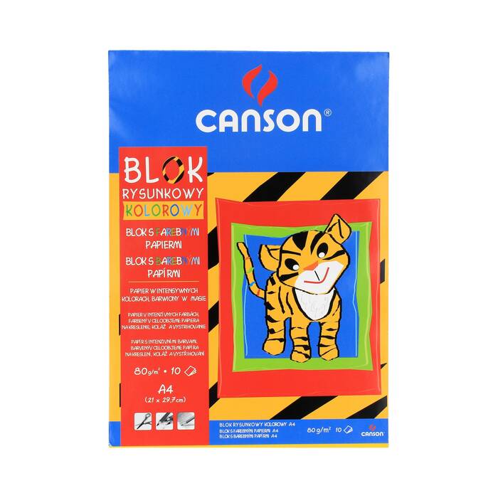 Blok rysunkowy A4/10 kolor 80g Canson 400075200 PR7275 01