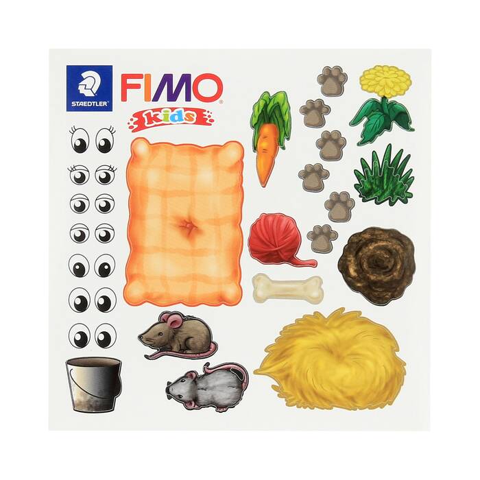 Modelina zestaw 4kostki 42g Zwierzaki FIMO ST7962 02