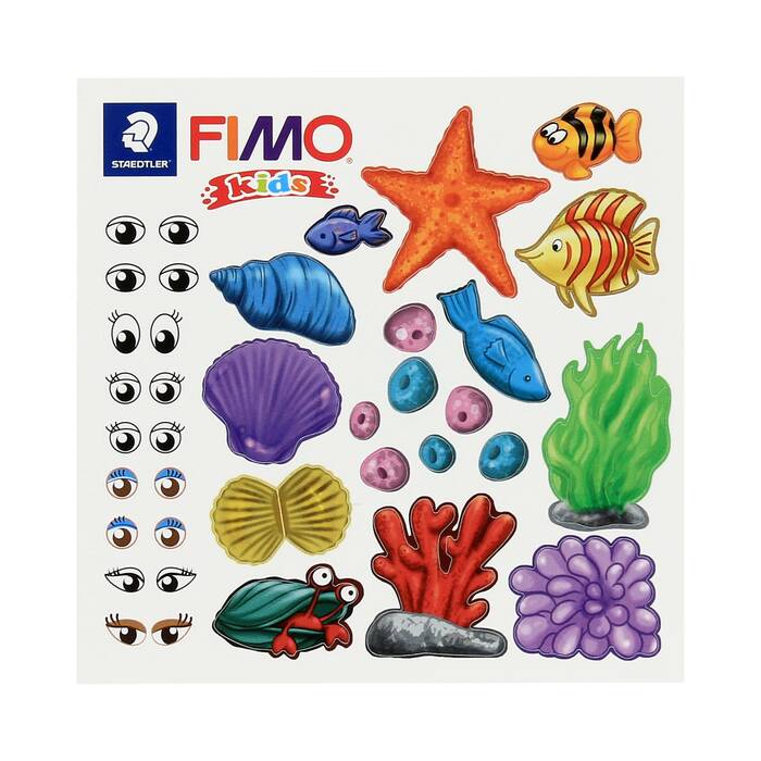 Modelina zestaw 4kostki 42g Ocean FIMO ST7966 03