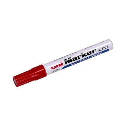 Marker permanentny 1.0-3.0mm czerwony okrągły Uni 520F UN5013 01